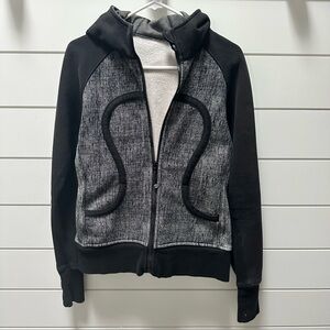 Lululemon Scuba Black and Gray Full Zip Hoodie